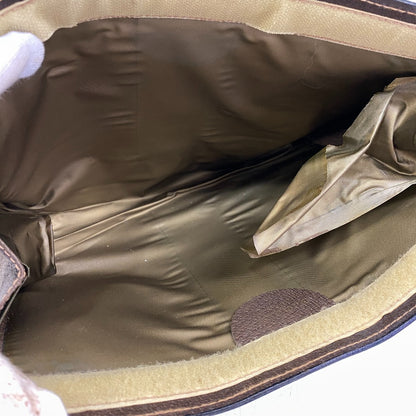 GUCCI business bag PVC, Leather Brown GG Plus Shelly Line Perfume
