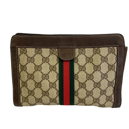 GUCCI business bag GG canvas Brown Sherry