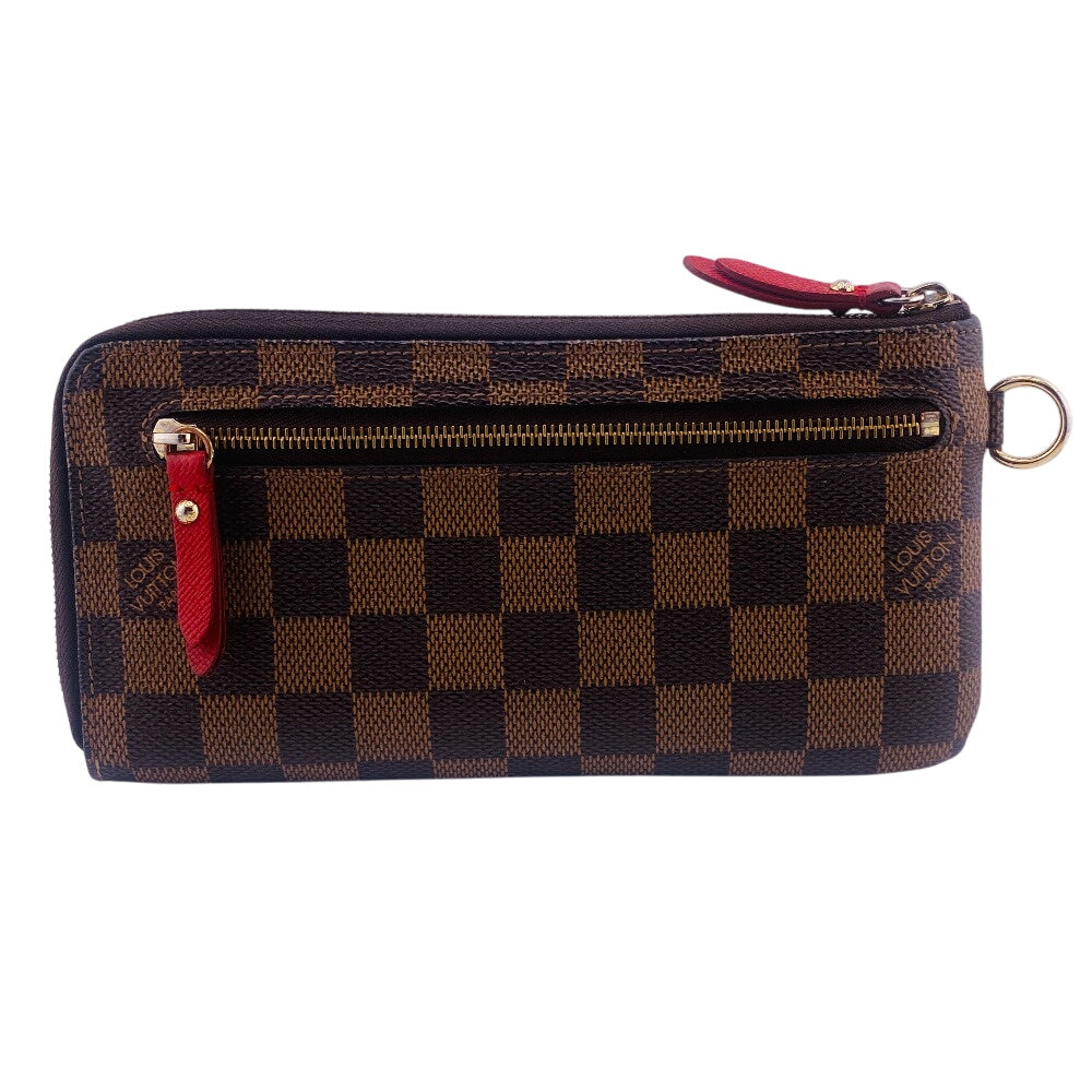 LOUIS VUITTON Long Wallet Purse N61740 leather Brown Damier T&B Complis