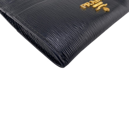 PRADA Coin case leather black Safiano