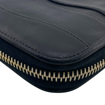 PRADA Long Wallet Purse 1M0506 leather black