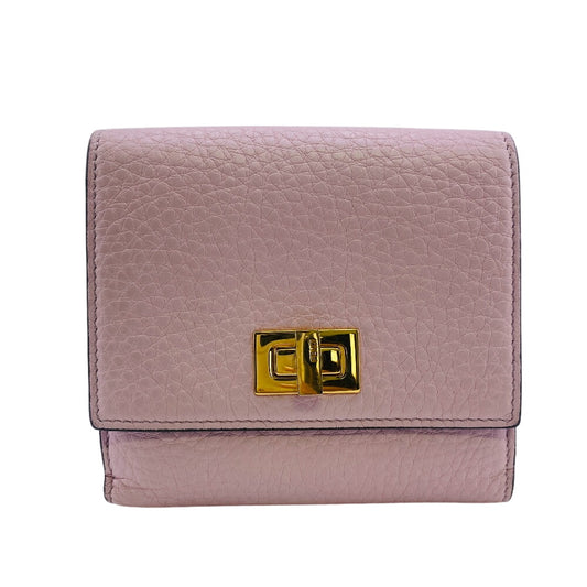 FENDI Bifold Wallet 8M0438 leather pink Peekaboo