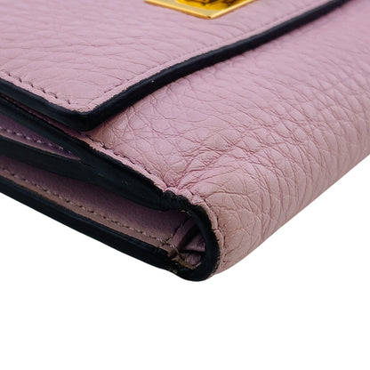 FENDI Bifold Wallet 8M0438 leather pink Peekaboo