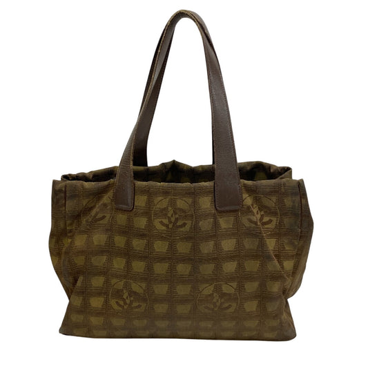 CHANEL Tote Bag canvas khaki