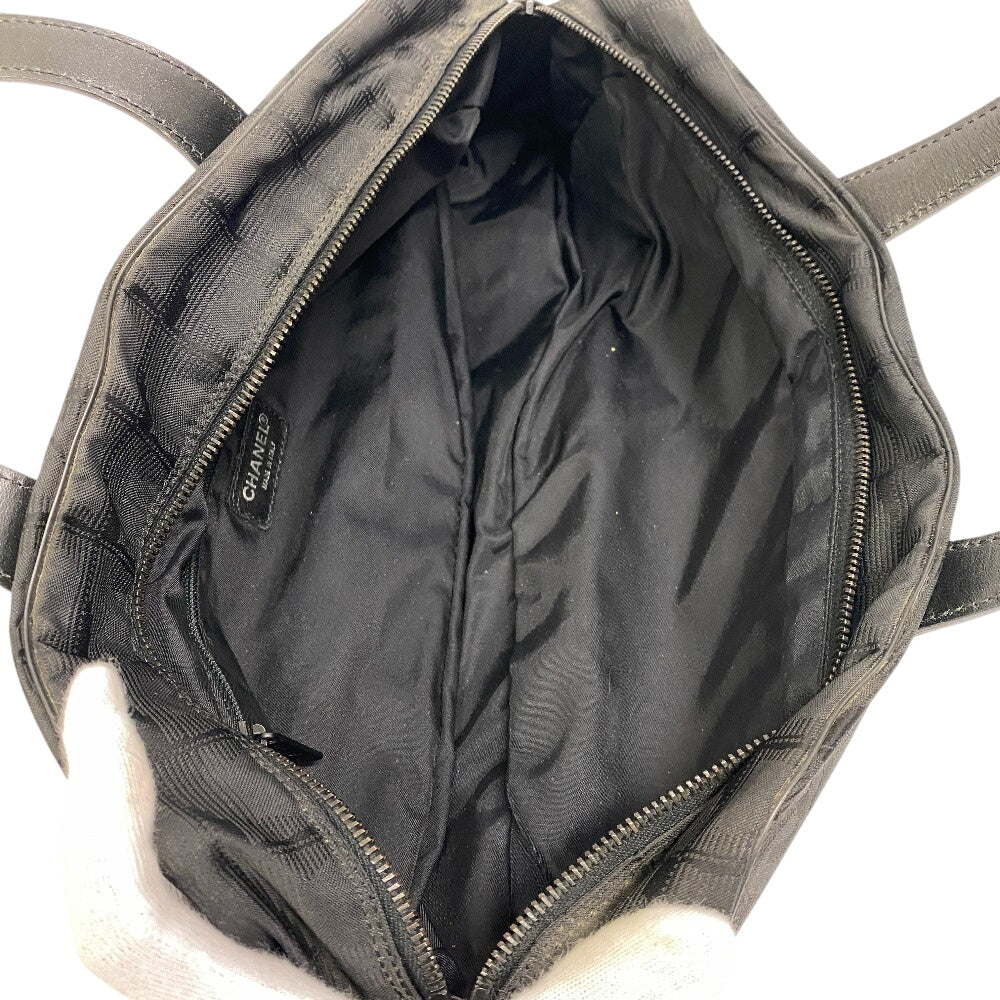 CHANEL Handbag Nylon, Leather black New travel line