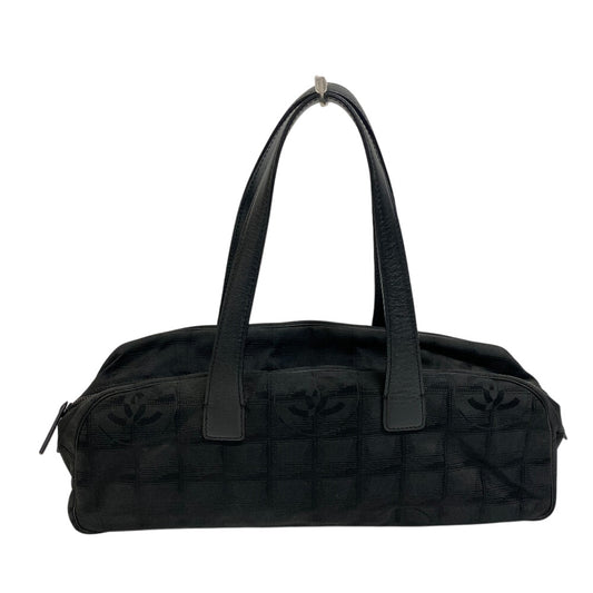 CHANEL Handbag Nylon, Leather black New travel line