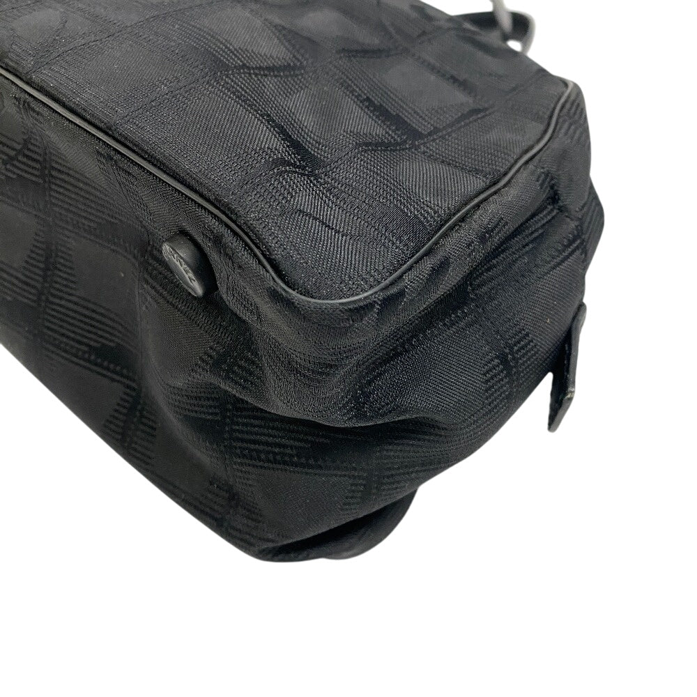 CHANEL Handbag Nylon, Leather black New travel line