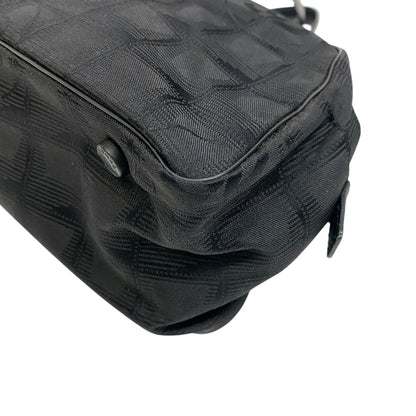 CHANEL Handbag Nylon, Leather black New travel line