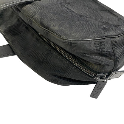 CHANEL Handbag Nylon, Leather black New travel line