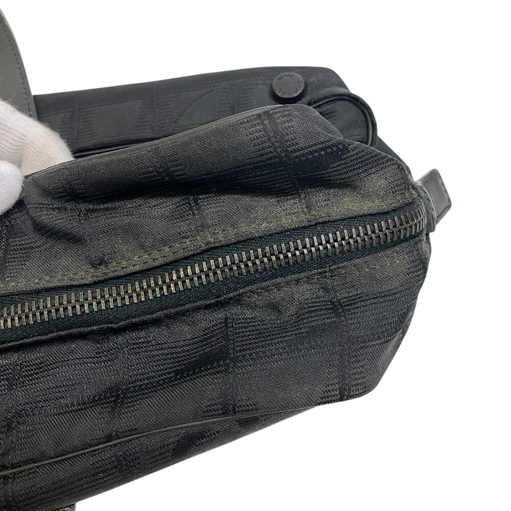 CHANEL Handbag Nylon, Leather black New travel line
