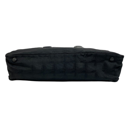 CHANEL Handbag Nylon, Leather black New travel line