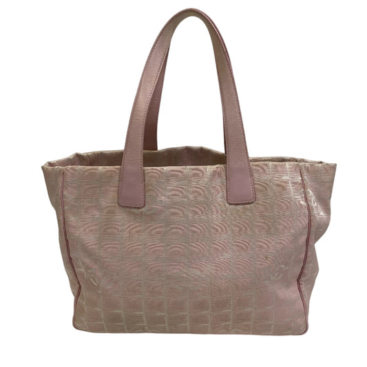 CHANEL Tote Bag Nylon, Leather pink COCO Mark New Travel Line MM