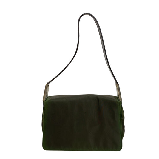 PRADA Handbag Nylon, Leather khaki