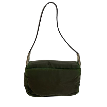 PRADA Handbag Nylon, Leather khaki