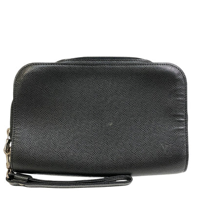 LOUIS VUITTON business bag M30182 Taiga black Taiga Baikal