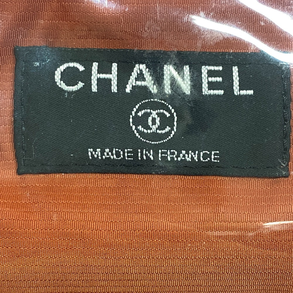 CHANEL Handbag Nylon, Canvas black Grid pattern old travelline handbag