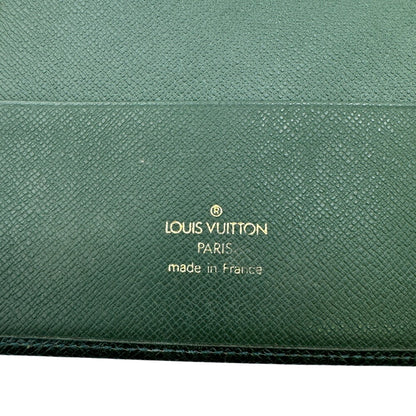 LOUIS VUITTON Notebook cover R20705 leather green Taiga Epithea Agenda GM