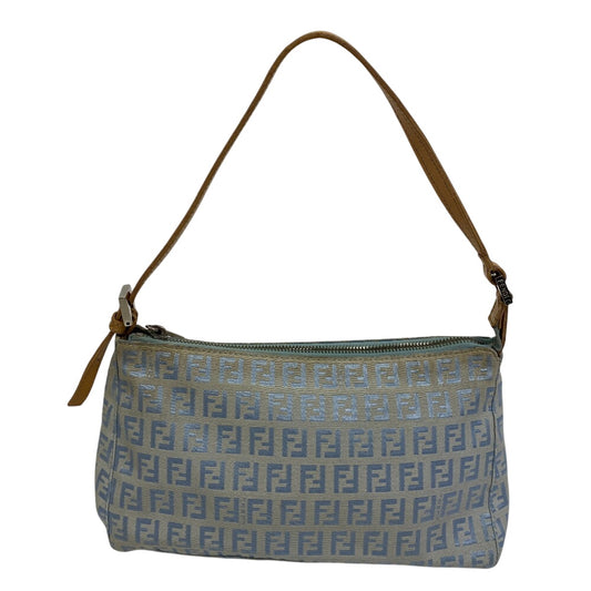 FENDI Handbag 8BR444 Canvas, Leather Blue type Zucchino