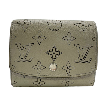 LOUIS VUITTON Bifold Wallet M68671 leather beige Mahina Portefeuille Iris Compact