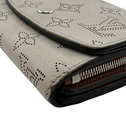 LOUIS VUITTON Bifold Wallet M68671 leather beige Mahina Portefeuille Iris Compact