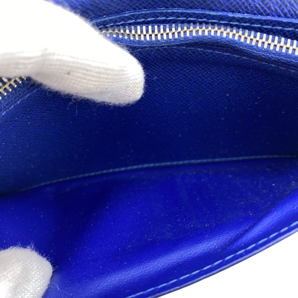 LOUIS VUITTON Long Wallet Purse M30559 Taiga blue Taiga Portefeuille Braza