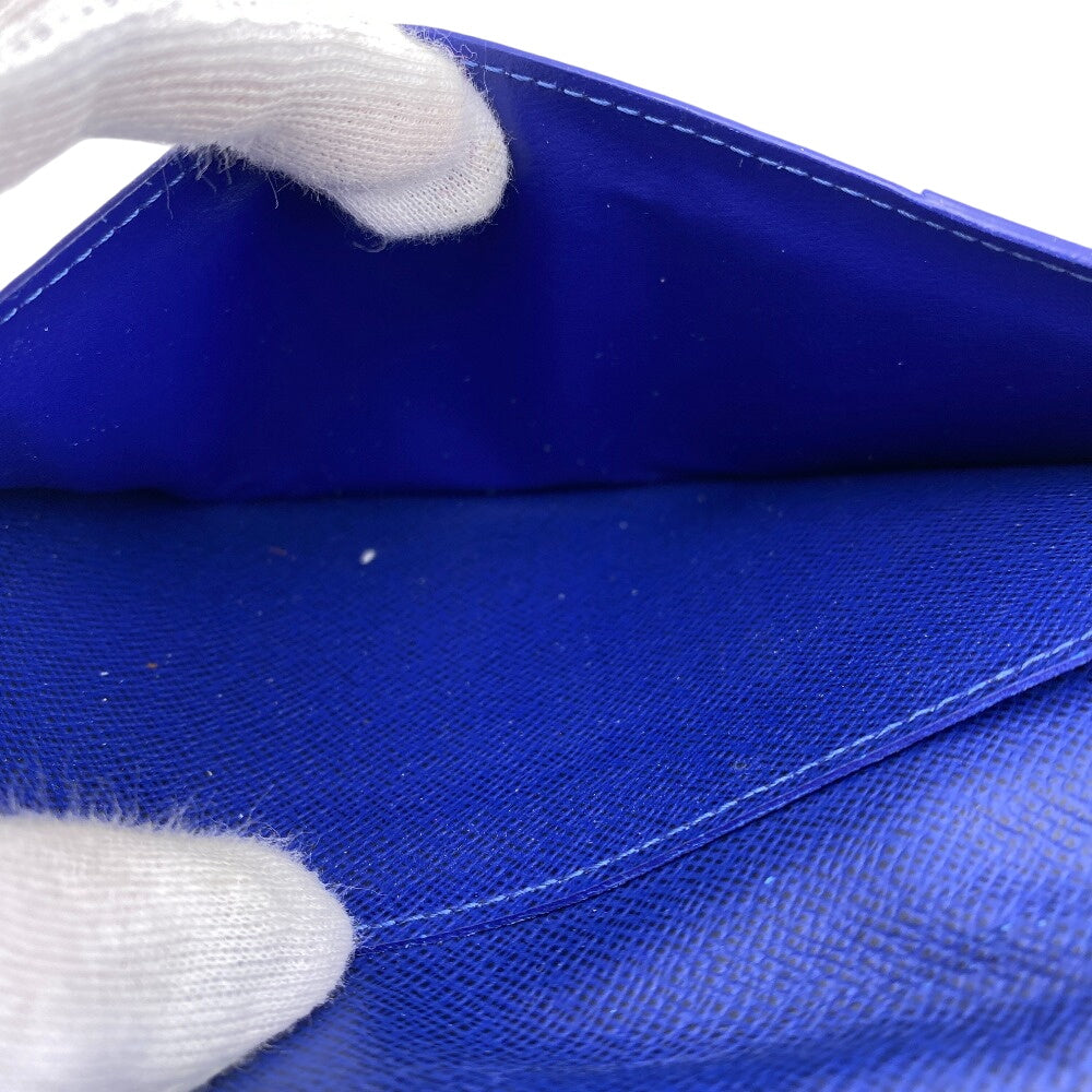 LOUIS VUITTON Long Wallet Purse M30559 Taiga blue Taiga Portefeuille Braza