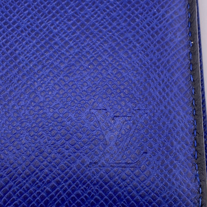 LOUIS VUITTON Long Wallet Purse M30559 Taiga blue Taiga Portefeuille Braza