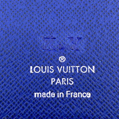 LOUIS VUITTON Long Wallet Purse M30559 Taiga blue Taiga Portefeuille Braza