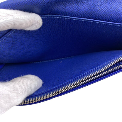 LOUIS VUITTON Long Wallet Purse M30559 Taiga blue Taiga Portefeuille Braza
