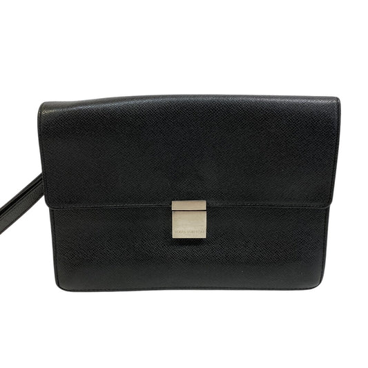 LOUIS VUITTON Clutch bag M30782 Taiga black Taiga Selenga