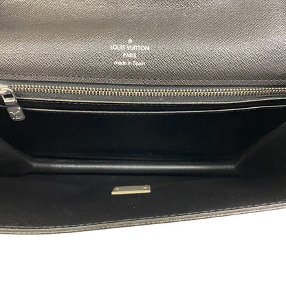 LOUIS VUITTON Clutch bag M30782 Taiga black Taiga Selenga