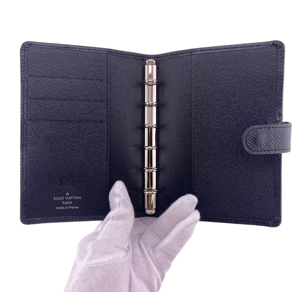 LOUIS VUITTON Notebook cover R20426 Taiga black Taiga Agenda PM