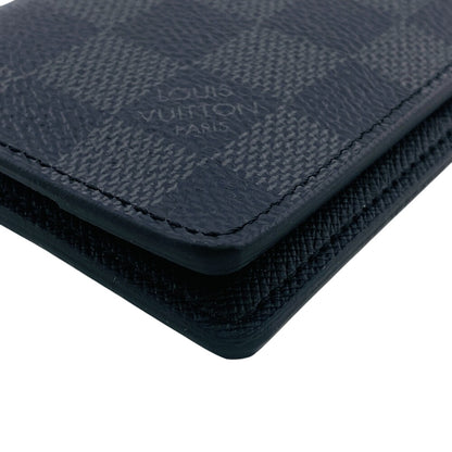 LOUIS VUITTON Card Case N63143 Damier Grafitto Canvas gray Damier Graphite Organizer du Poch
