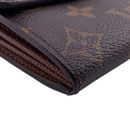 LOUIS VUITTON Long Wallet Purse M61734 leather Brown Monogram Portefeuille Sarah