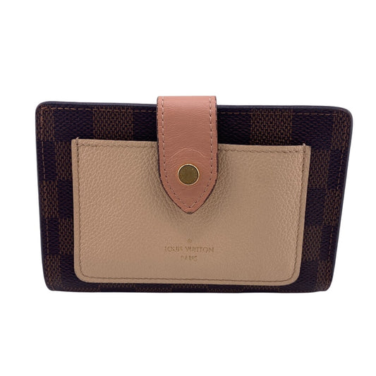 LOUIS VUITTON Bifold Wallet N60380 leather Brown Damier Portefeuille juliet