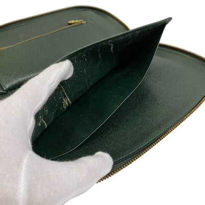 LOUIS VUITTON Long Wallet Purse M30654 leather green Taiga Atoll