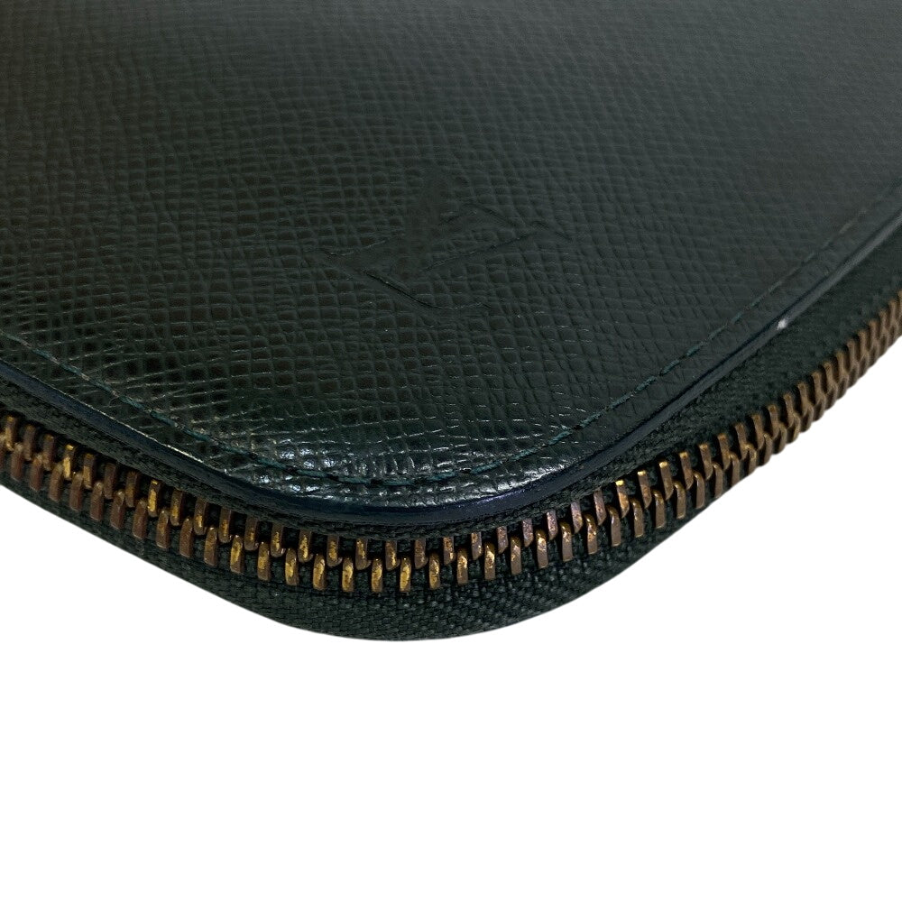 LOUIS VUITTON Long Wallet Purse M30654 leather green Taiga Atoll