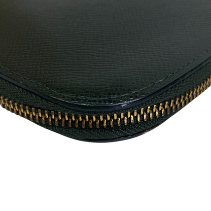 LOUIS VUITTON Long Wallet Purse M30654 leather green Taiga Atoll