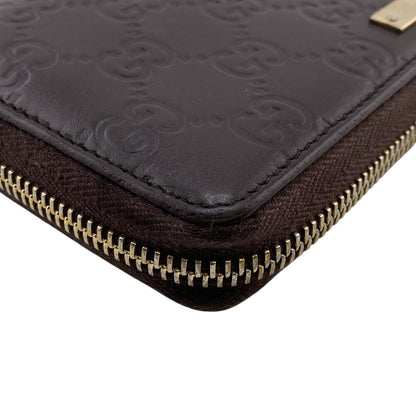 GUCCI Long Wallet Purse 307980 leather Brown Guccisima GG