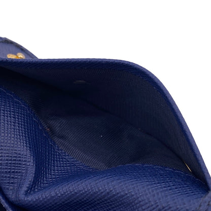 PRADA Key case Key holder  1PG222 leather blue Safiano 6-key case Key holder