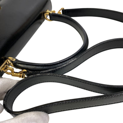 GUCCI Handbag leather black Ready lock