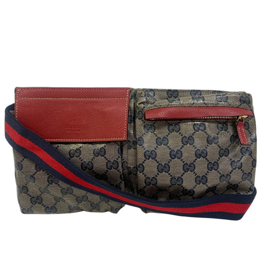 GUCCI Waist bag 28566 GG Supreme Canvas Red GG Supreme Shelley