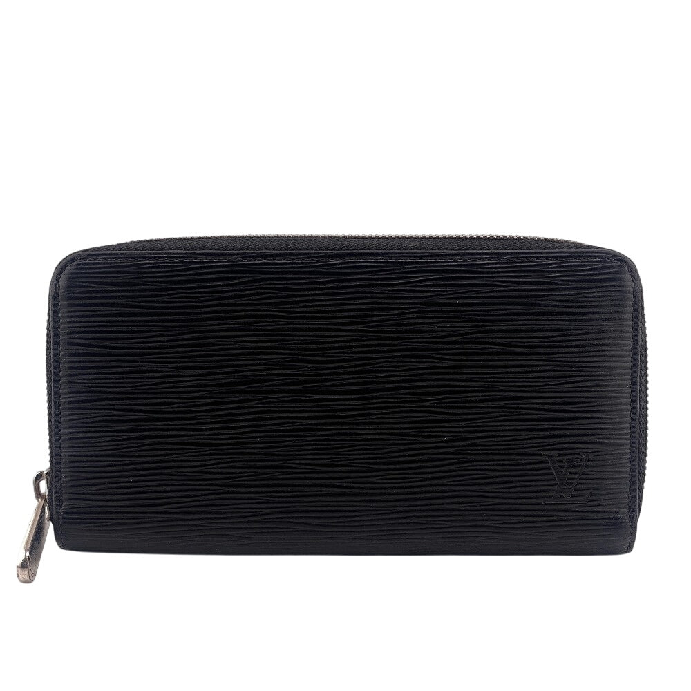 LOUIS VUITTON Long Wallet Purse M61857 leather black Epi Zippy wallet