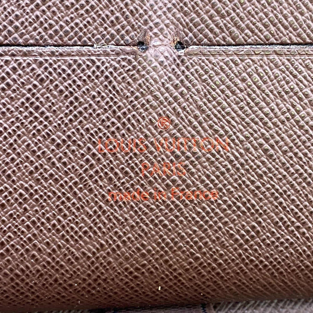 LOUIS VUITTON Long Wallet Purse N60003 leather Brown Damier Ebene Zippy Organizer
