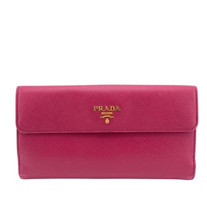 PRADA Long Wallet Purse PVC pink