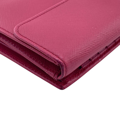 PRADA Long Wallet Purse PVC pink