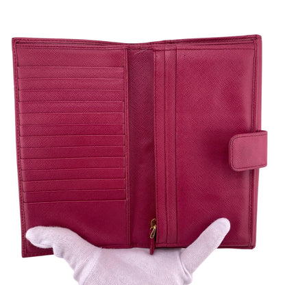 PRADA Long Wallet Purse PVC pink