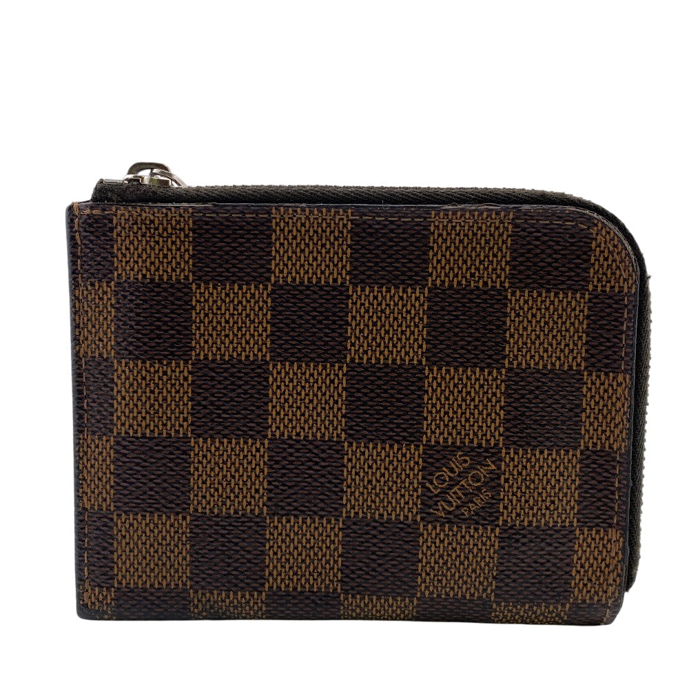 LOUIS VUITTON Coin case N63279 leather Brown Damier Ebene Portemone NM