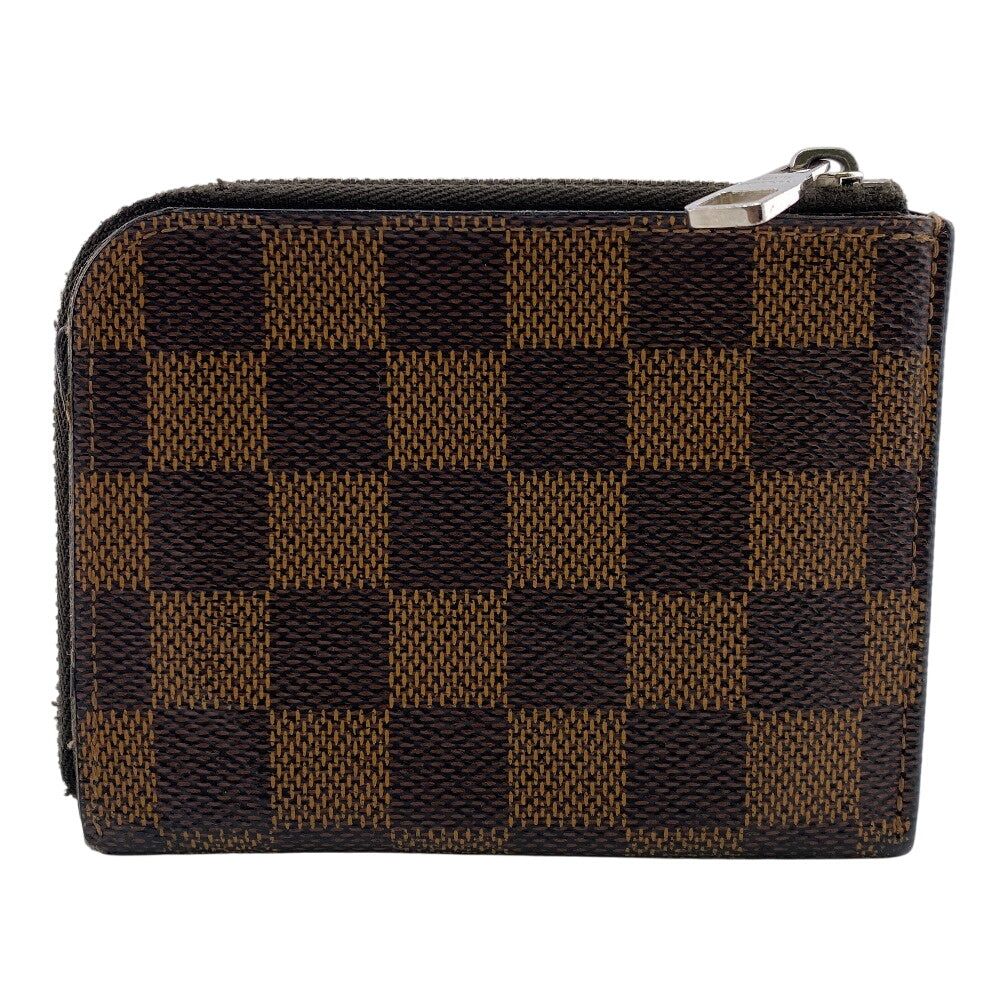 LOUIS VUITTON Coin case N63279 leather Brown Damier Ebene Portemone NM