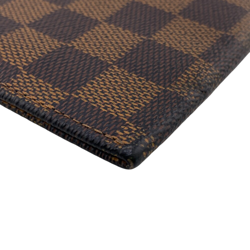 LOUIS VUITTON Coin case N63279 leather Brown Damier Ebene Portemone NM